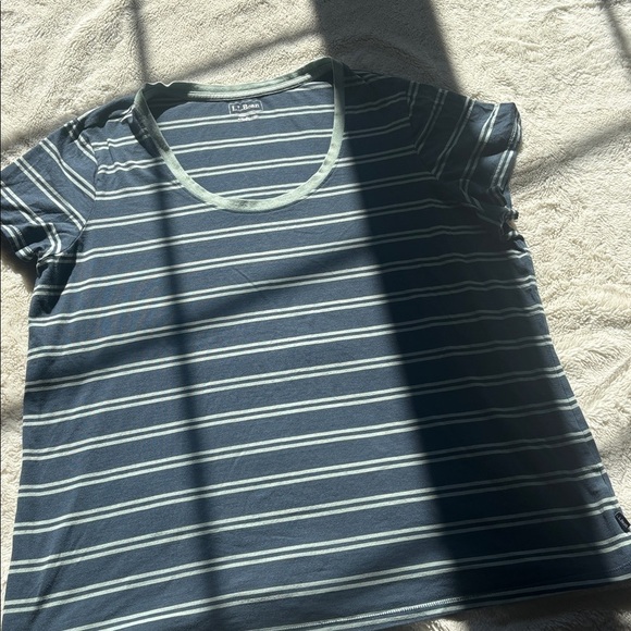 18 L.L.Bean Supima Cotton Blend Scoopneck Tee – Size 1X  | Soft Stretch Stripes - Picture 4 of 7